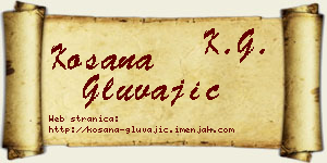 Kosana Gluvajić vizit kartica